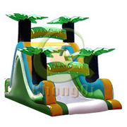 inflatable adult slide palm tree jungle